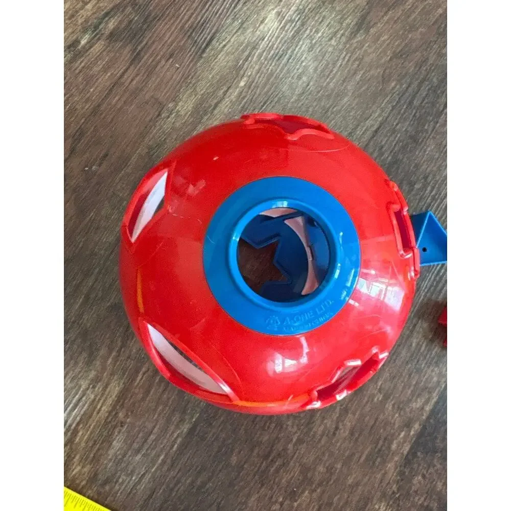 Vintage A-One Ltd Plastic Red White Shape Sorter Ball 80s 90s Educational Toy